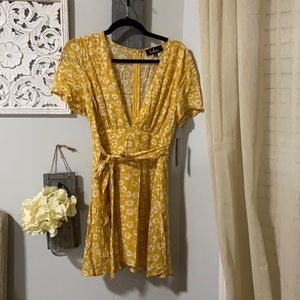 Floral yellow sundress